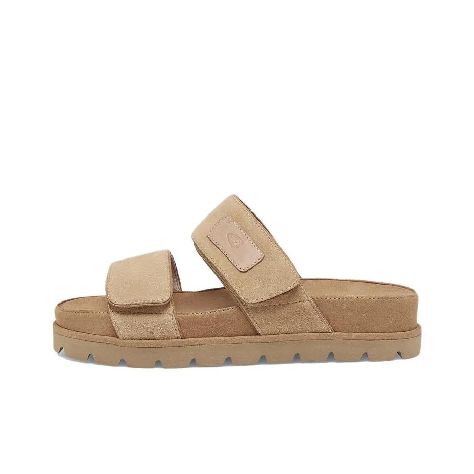 Hush Puppies Slide Slippers Women's Dark Gray/Camel