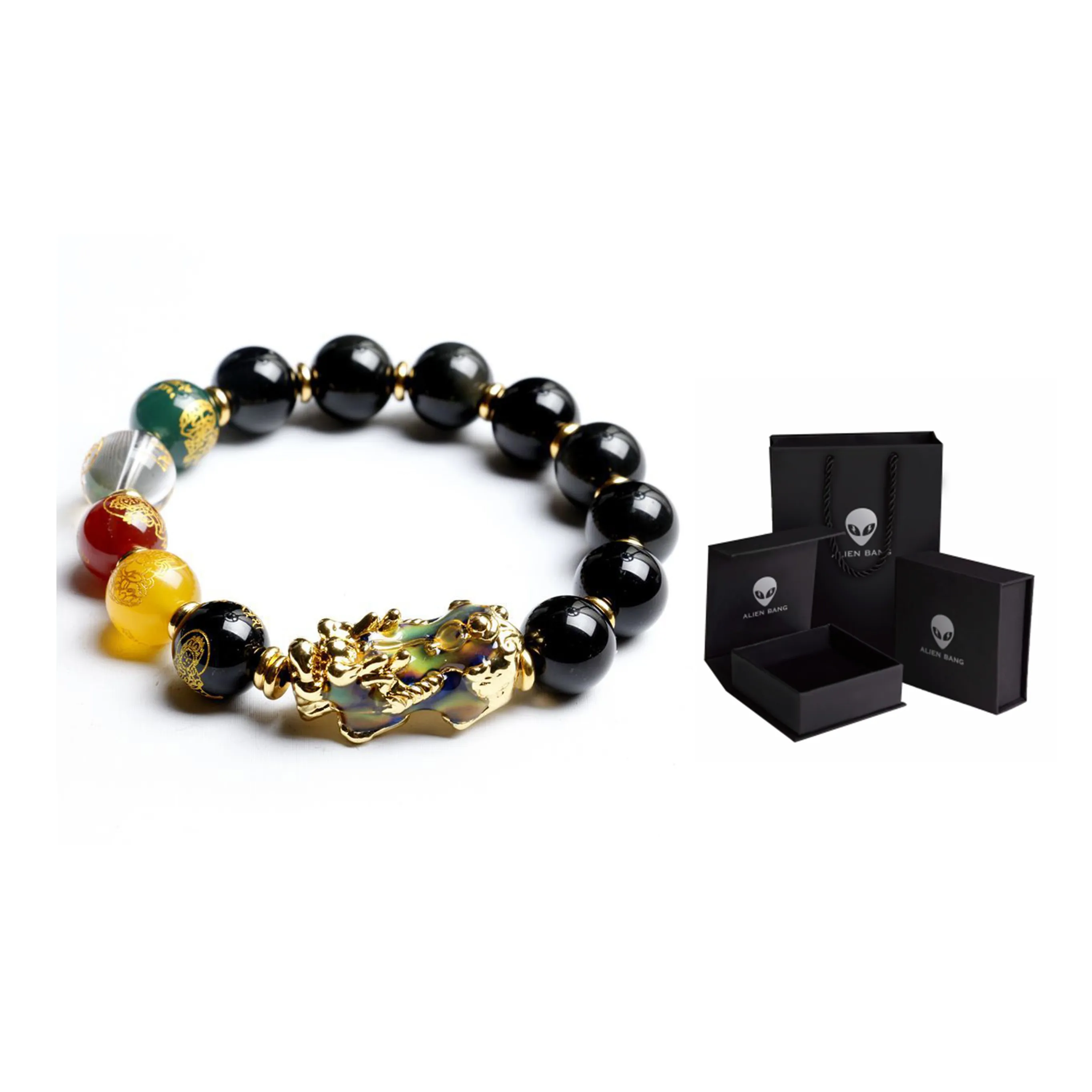 ALIEN BANG Obsidian Bracelets Men's