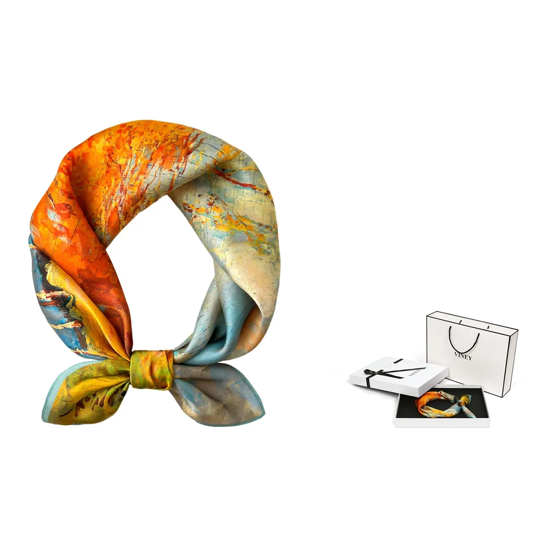 VINEY Шелковые шарфы для женщин