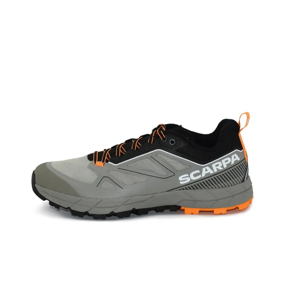 SCARPA Rapid Extreme Speed Anti-Slip Wear-Resistant Breathable Lightweight Low-Top Outdoor Shoes Men's Gray Orange