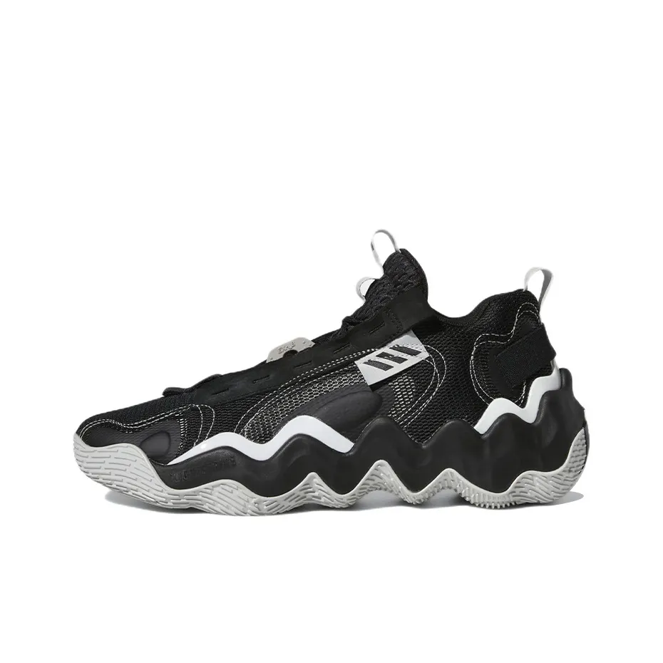 Adidas Exhibit B Slip Resistant Abrasion Resistant Легкий Низкий Топ Баскетбольные кроссовки Мужской Черный Белый