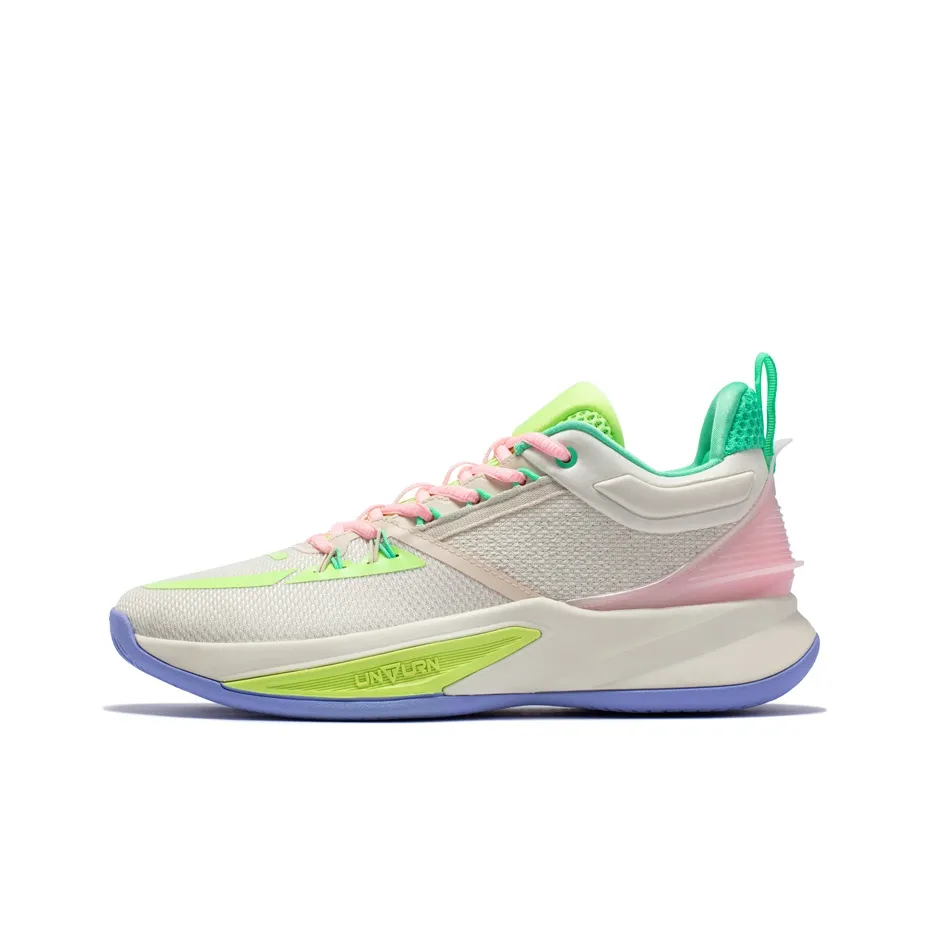 361° Restraint 3 Basketball Shoes Men's Low Top Sago/Fluorescent Bright Green/Pink