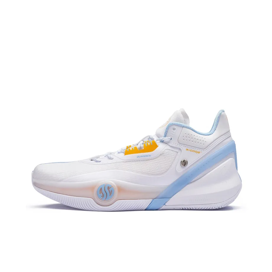 361° AG3 Aaron Gordon 3 Cushioned Slip Resistant Mid Top Performance Basketball Shoes Men's White Blue