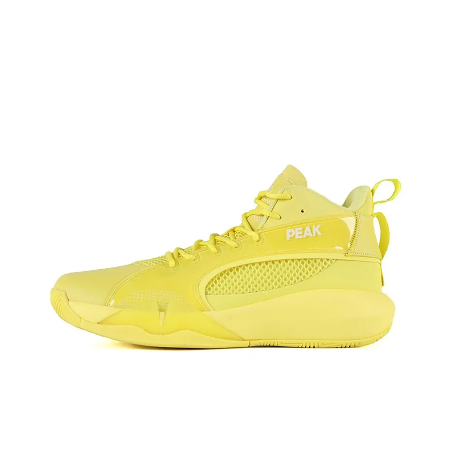 PEAK Cushioned Slip Resistant Abrasion Resistant High Top Men's Basketball Shoes Mustard Yellow #Gift Recommendation