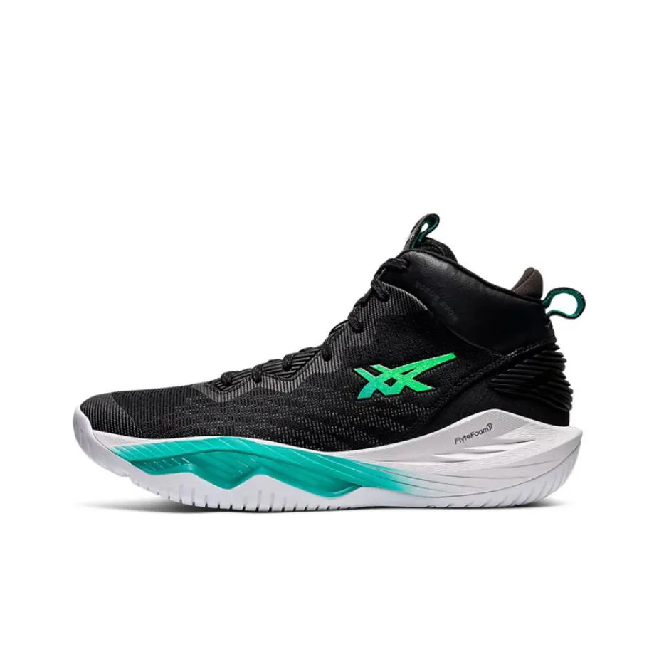 Asics Nova Surge 2 MID Топ Баскетбольные кроссовки Мужской Черный Зеленый