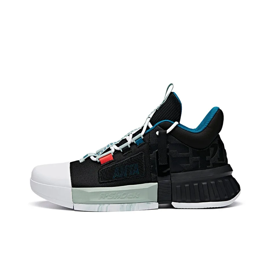 Anta Cushioning Anti-Slip And Wear-Resistant Low-Top Basketball Shoes Men's Black Gray