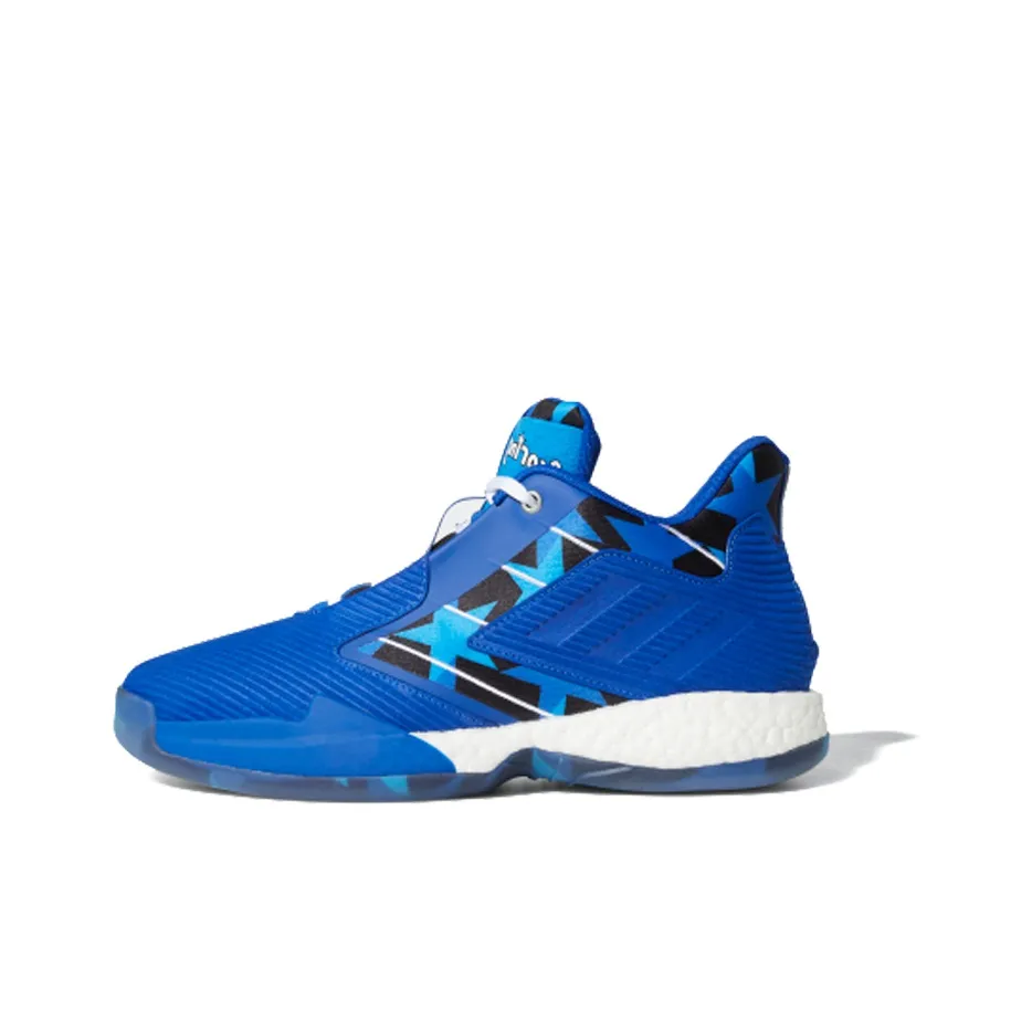 Adidas T Mac Millennium 2 Амортизирующие шоки противоскользящие баскетбольные кроссовки Mid Top Мужские Черные Синие