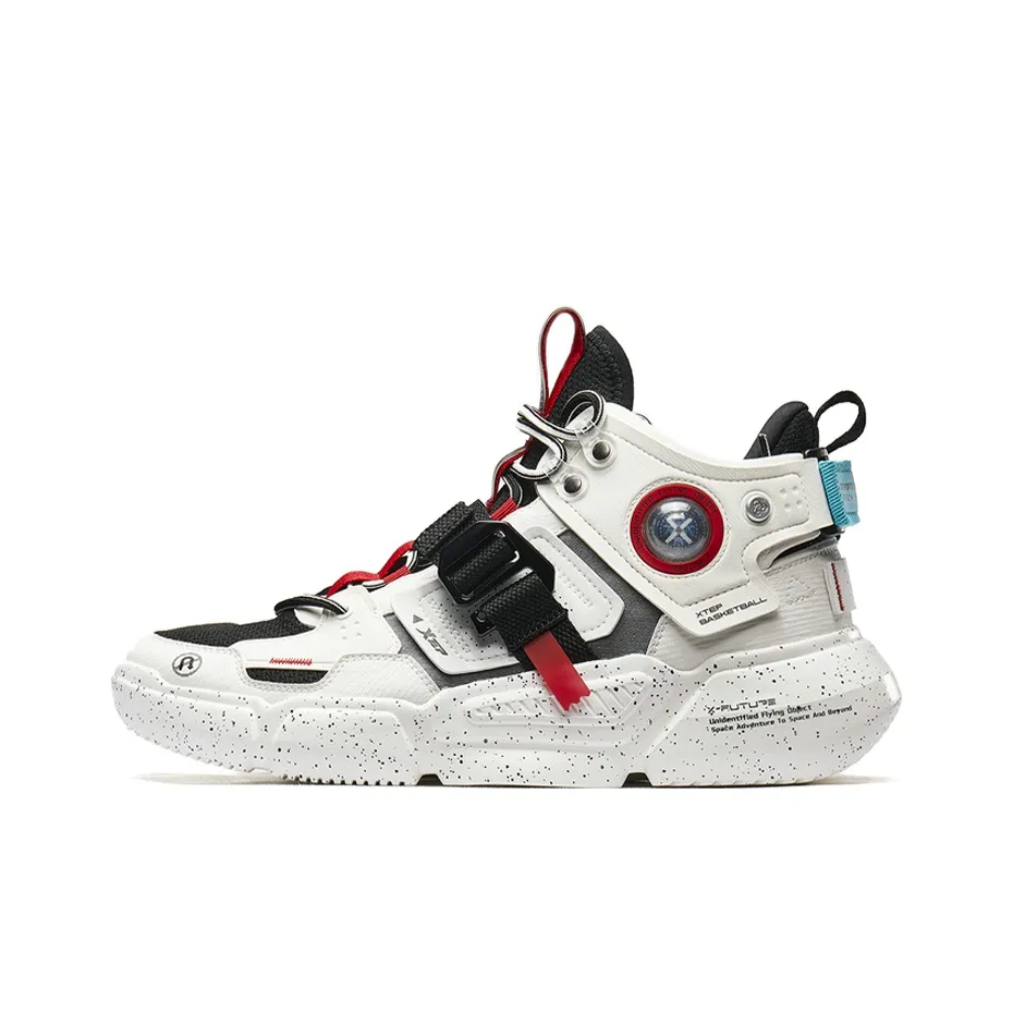 XTEP Устойчивый к истиранию Bottom Resistant MID Топ Баскетбольные кроссовки для игры Мужской Бежево-черный