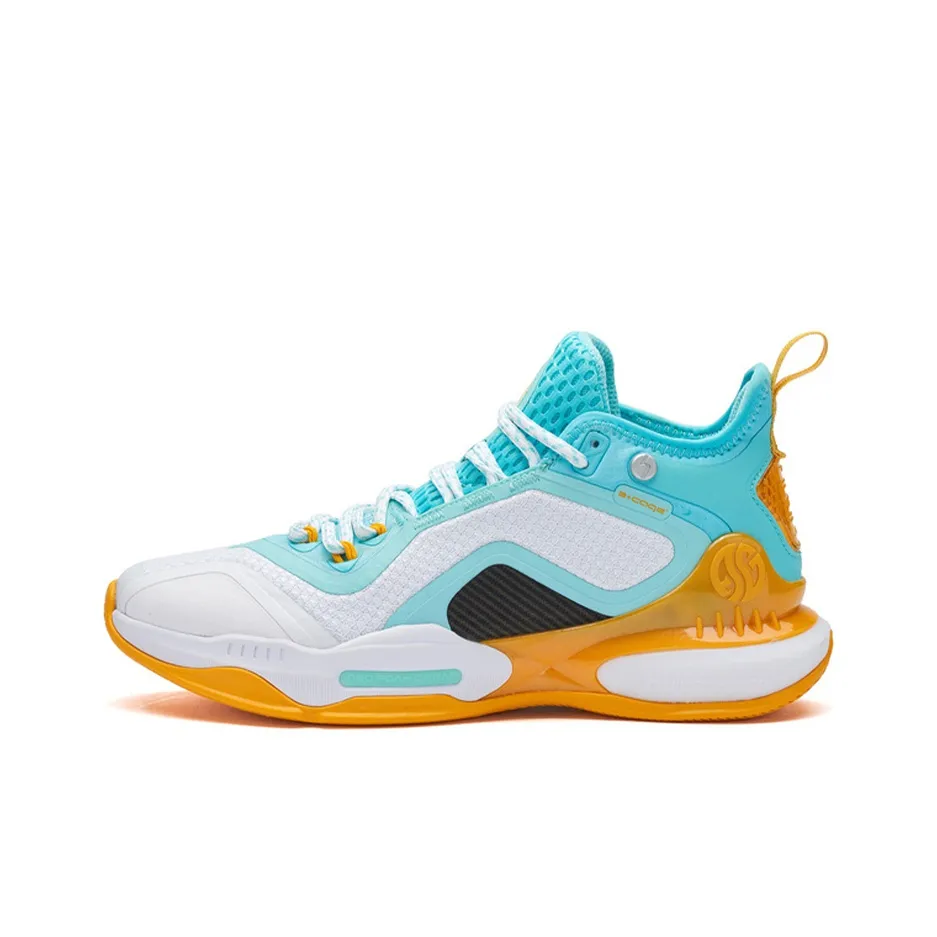 361° AG 2 Basketball Shoes Men Mid-Top White/Yellow/Blue