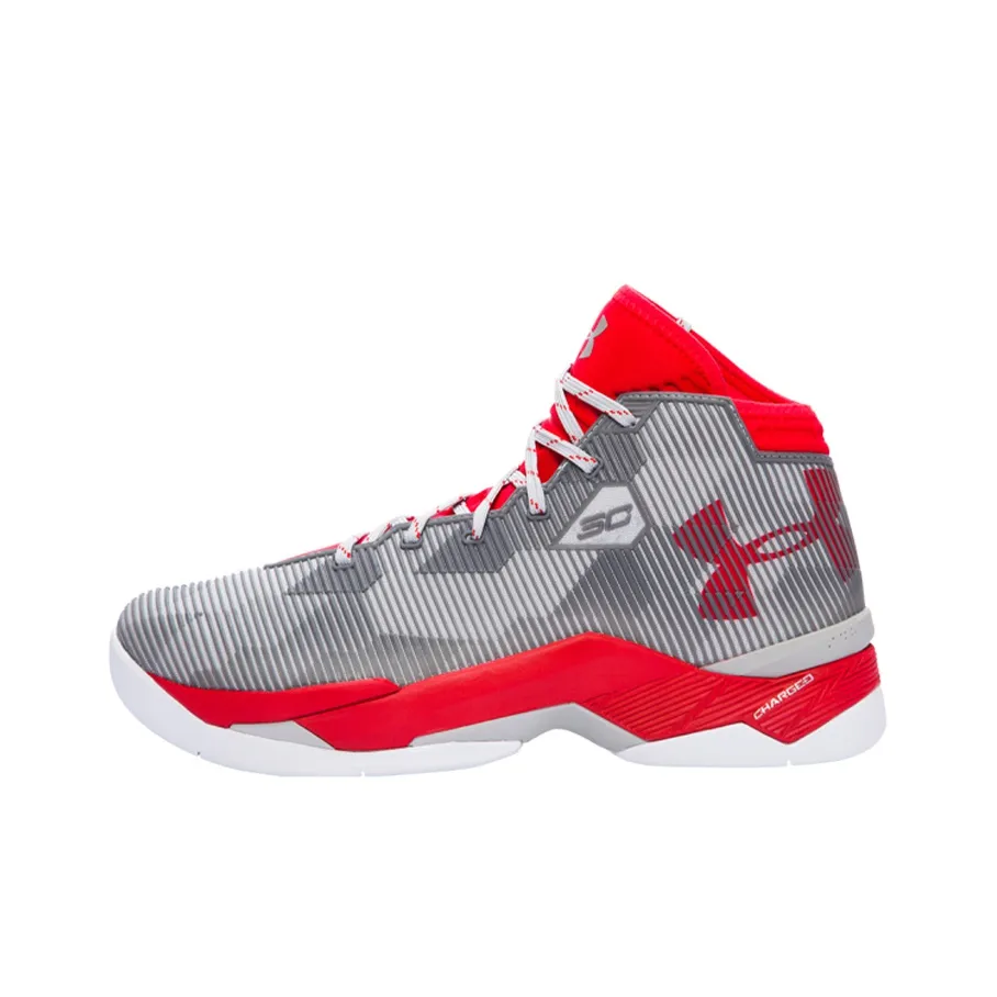 Under Armour Curry 2,5 противоскользящие устойчивые к истиранию высокие баскетбольные кроссовки мужские красные серые