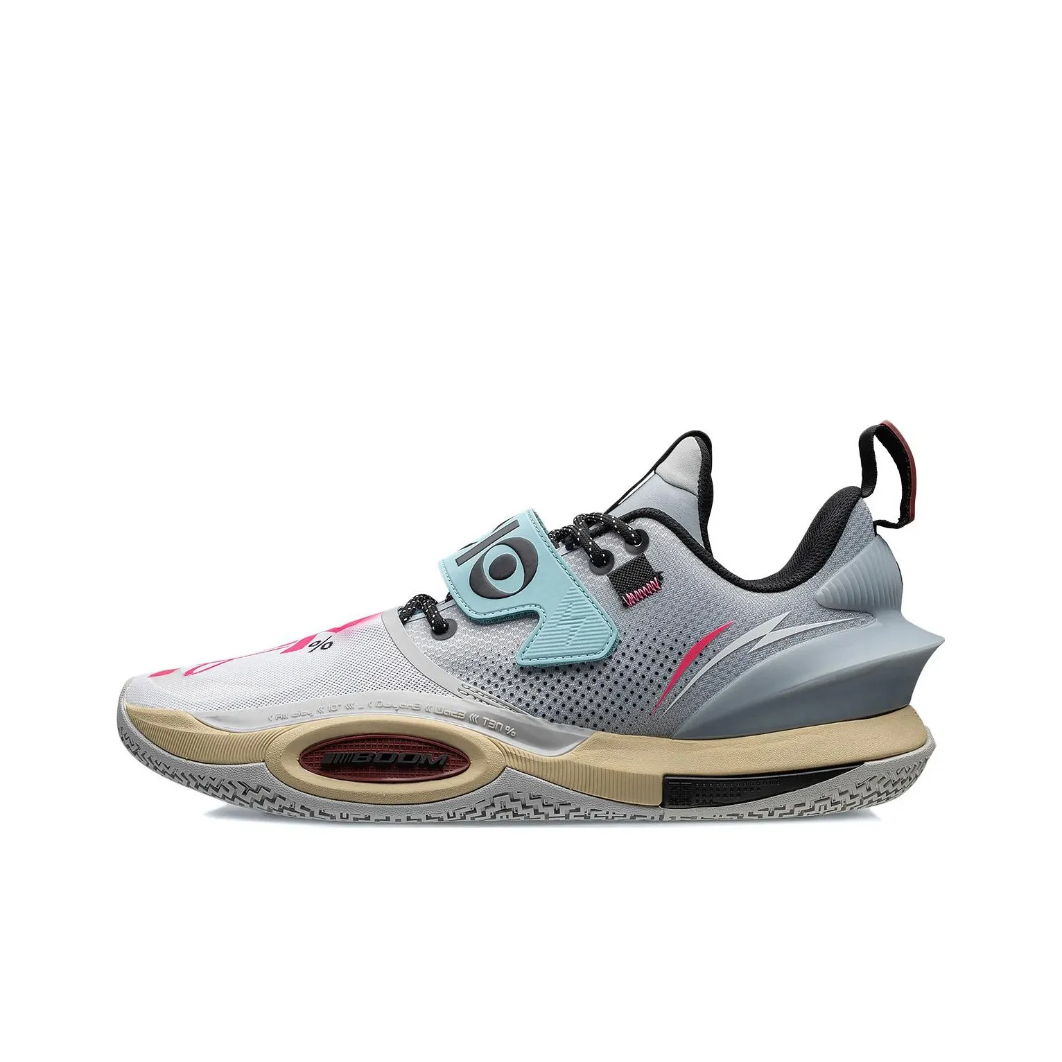 LiNing All City 10 V2 Wade Dreamer Collection Anti Slip And Wear Resistant Rebound Low Top Basketball Shoes Men's White