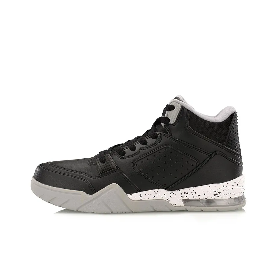 LiNing Retro 90 Basketball Shoes Unisex Black Gray
