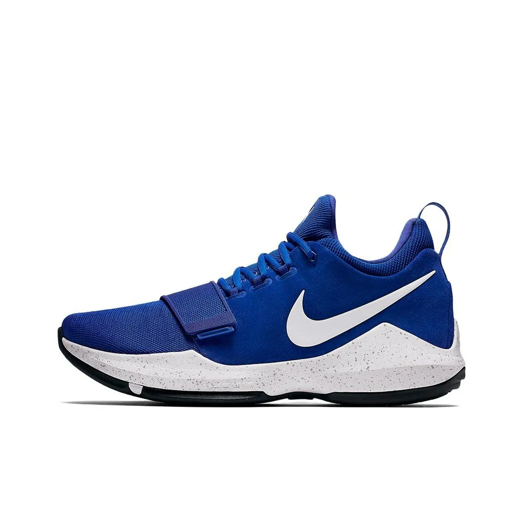 nike PG 1 Game Королевский Spicy Перец Shock Absorbers Slip Resistant Низкий Топ Баскетбольные кроссовки Мужской Синий