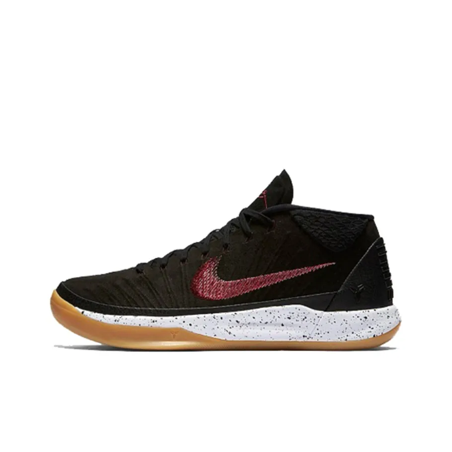 Nike Kobe AD EP Gum Низ Non Нижняя юбка Легкий MID Топ Баскетбольные кроссовки для игры Мужской Черный Красный