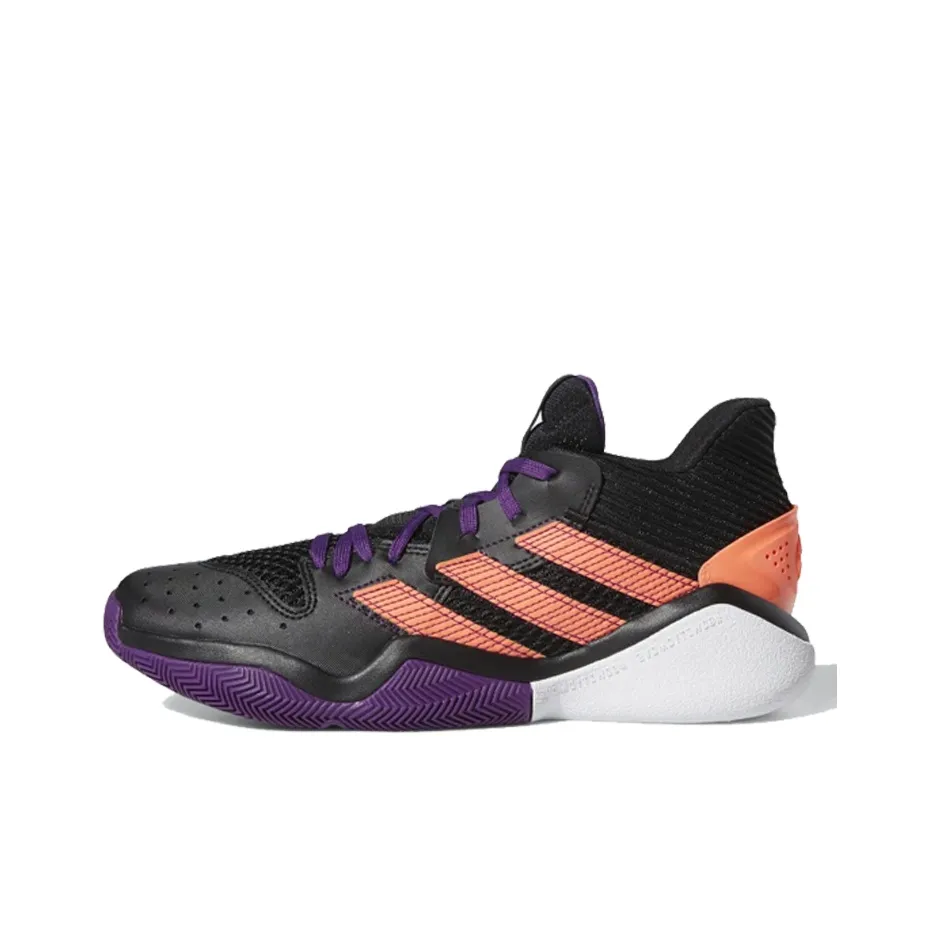 Adidas Harden Stepback 1 Амортизирующие низкие баскетбольные кроссовки для мужчин черные и фиолетовые
