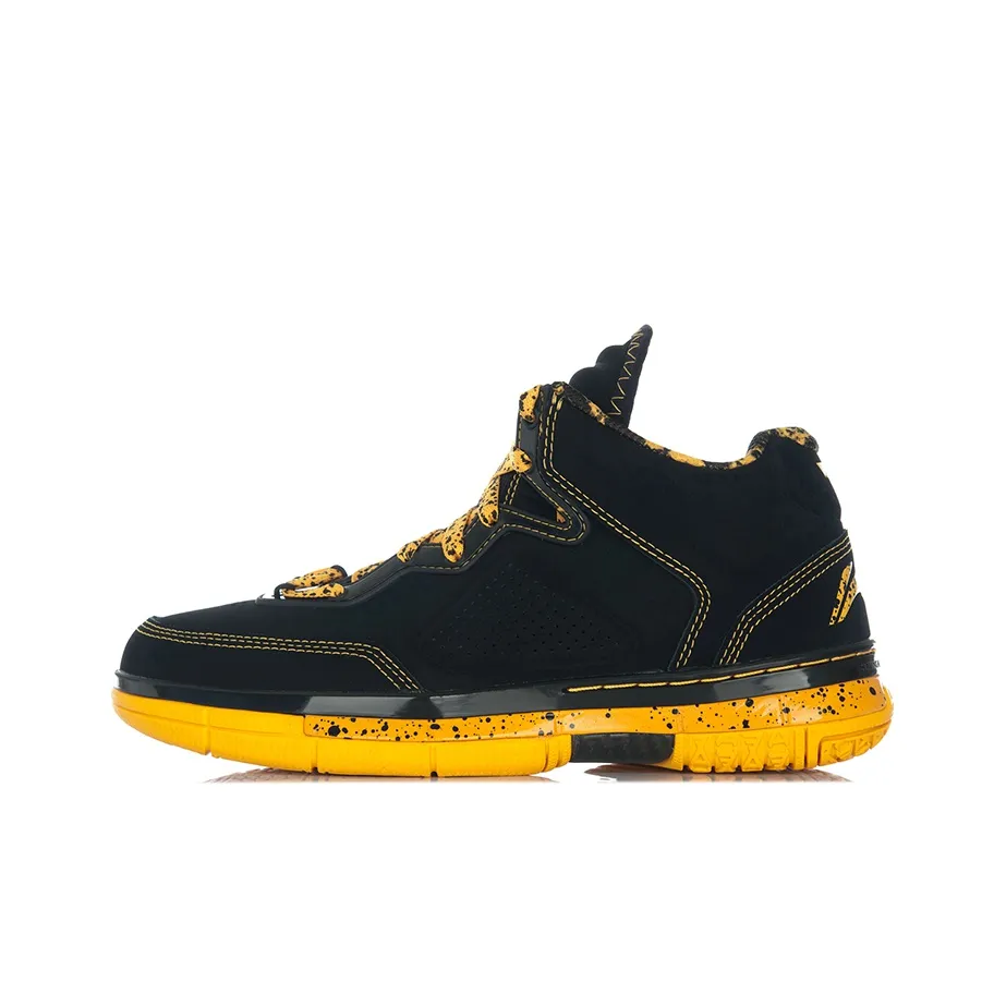 Подкладка WOW 1 Way of Wade 1 MID Топ Баскетбольные кроссовки Мужской Черный Желтый