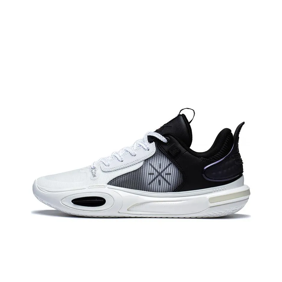 LiNing All City 11 Cushioning Anti Slip And Wear Resistant Low Top Basketball Shoes Men's White Black