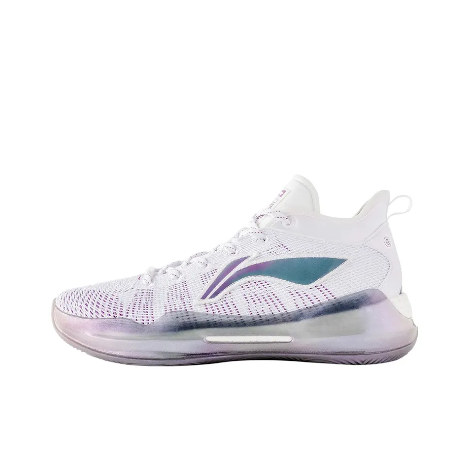 LINING YuShuai 13 Basketball Shoes Men's Low Top Standard White/Roman Purple