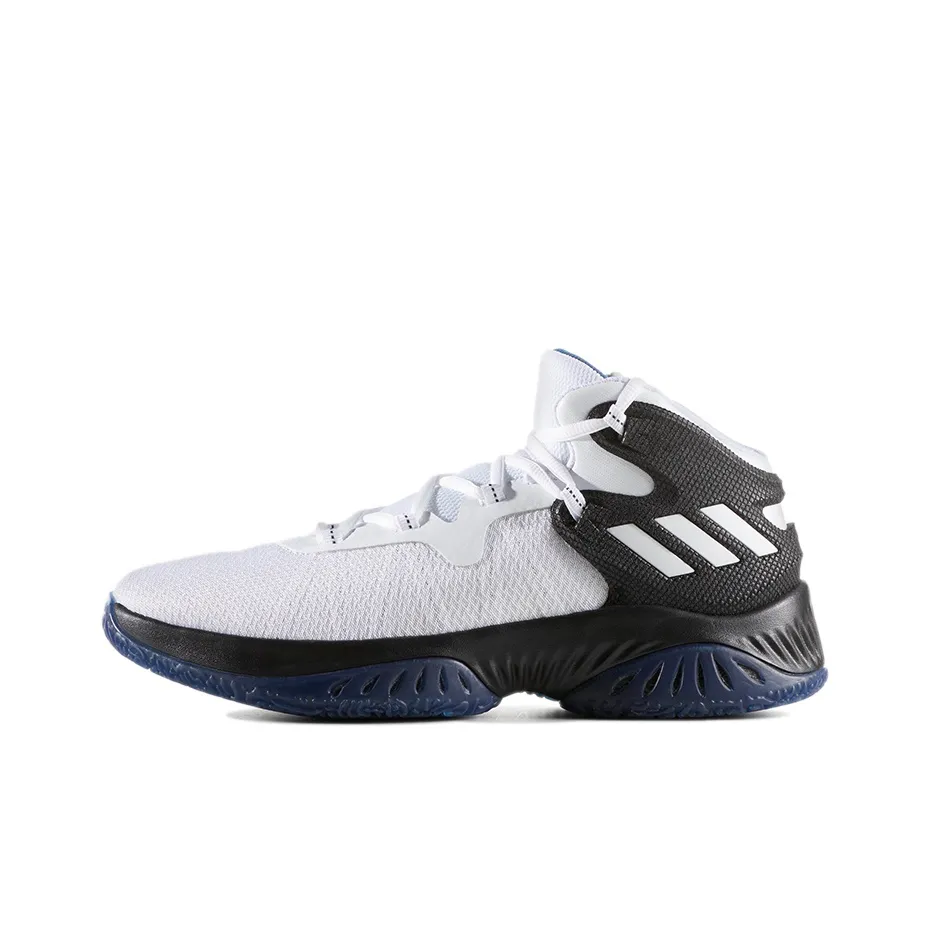 Adidas D Rose Explosive Bounce Slip-resistant Abrasion-resistant MID Баскетбольные кроссовки Мужские Белый Черный