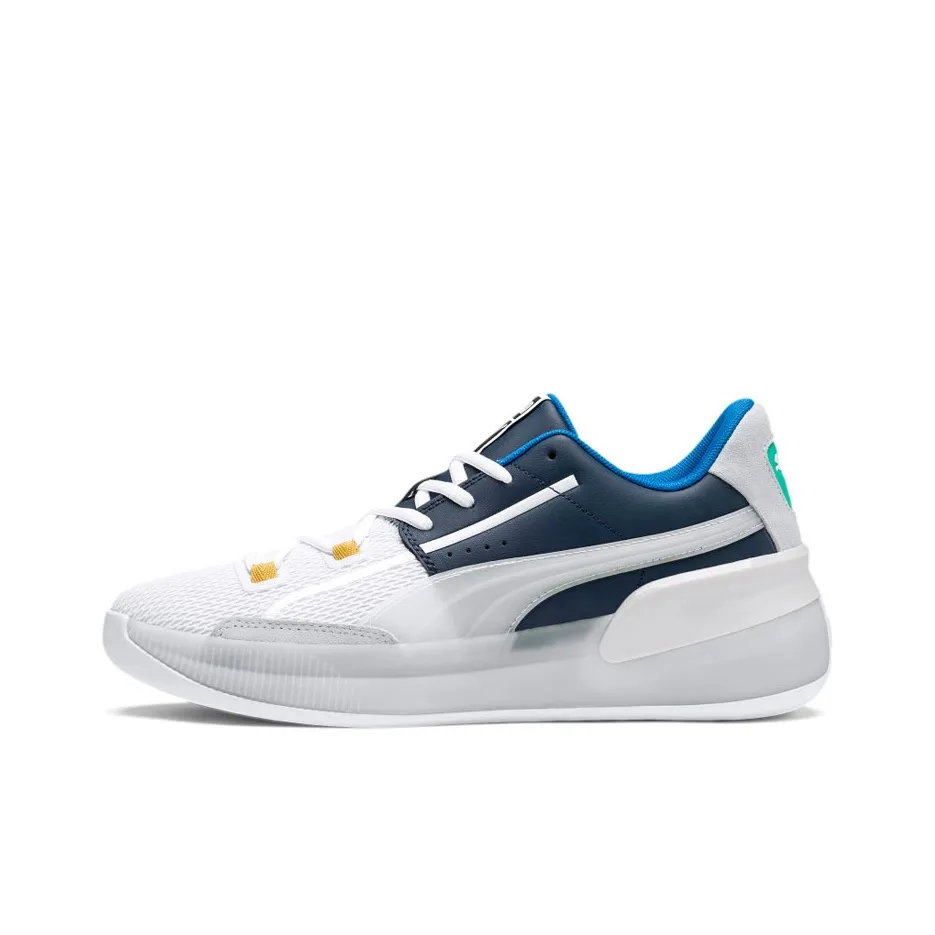 PUMA Clyde Hardwood Low Баскетбольные кроссовки для игры Unisex Синие Белые