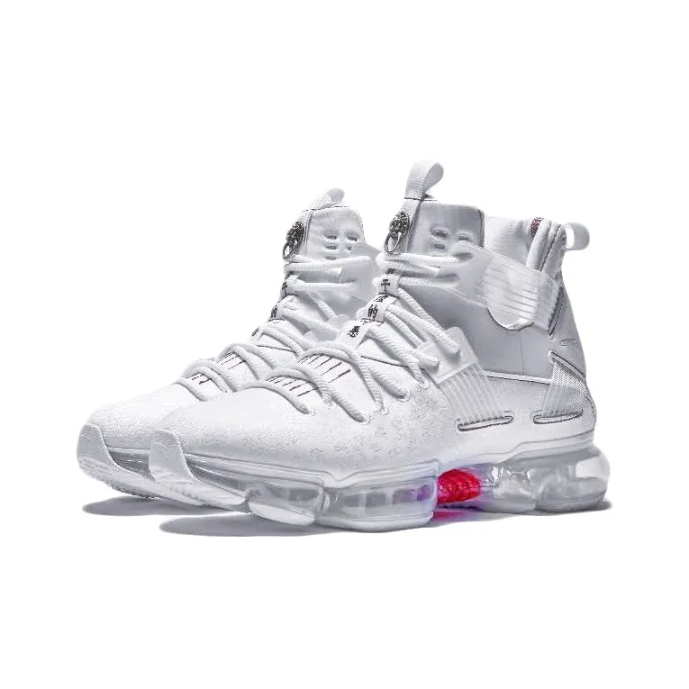 CHUSAN x Anta Slip Resistant Lightweight Wear Resistant High Top Basketball Shoes Men's White