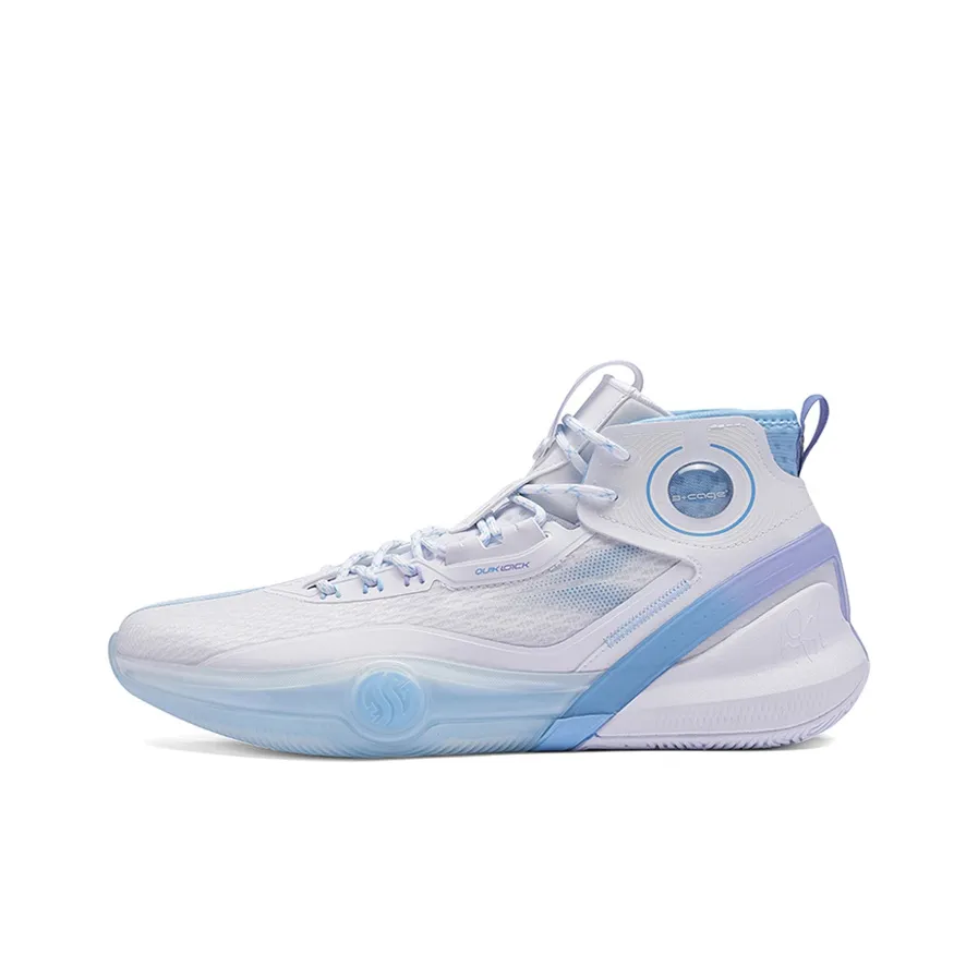 361° AG3 Pro Basketball Shoes Men Mid Top White/Blue