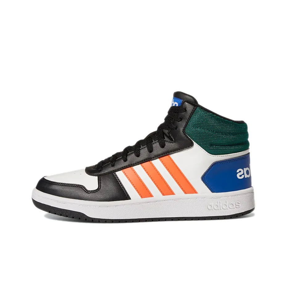 Adidas Hoops 2.0 Mid Basketball Shoes 'White Multi Color'