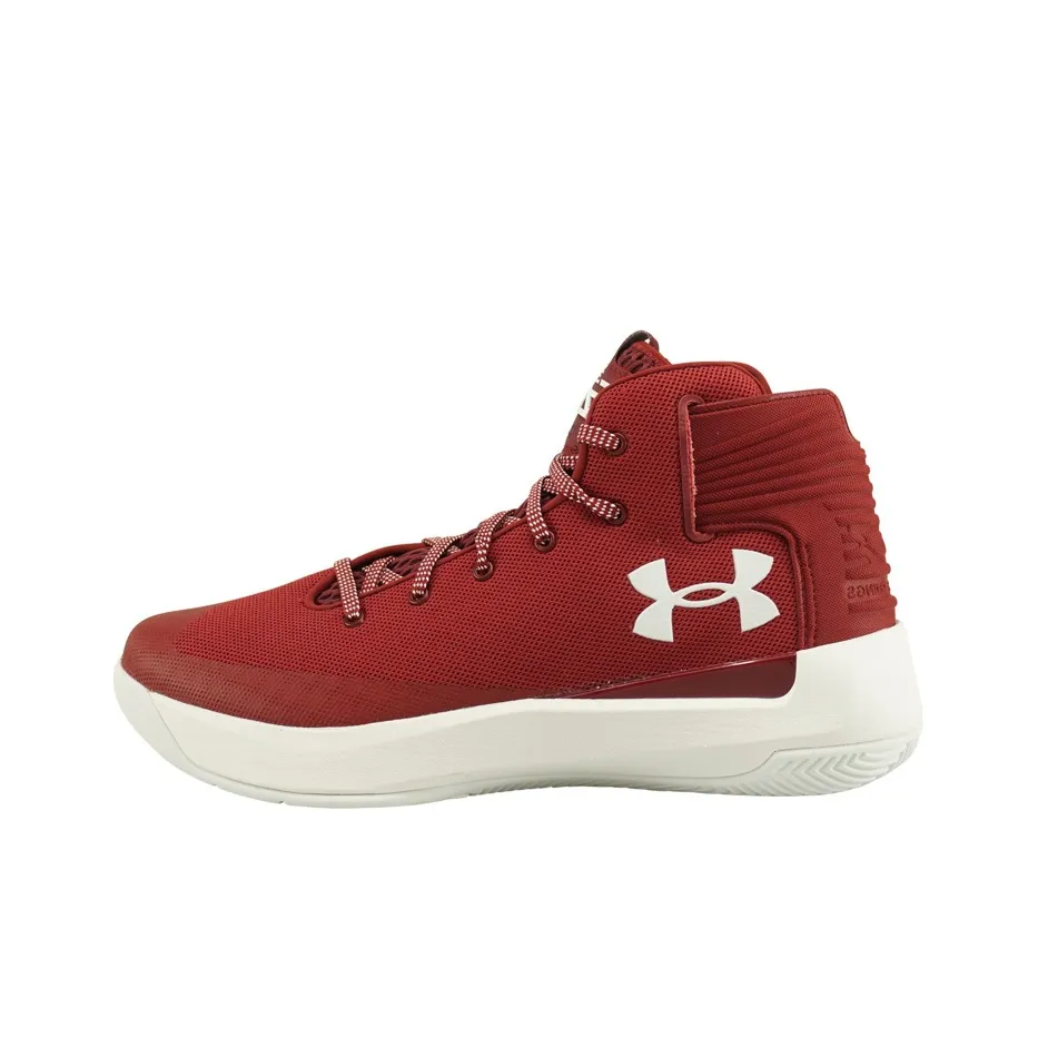 Under Armour Curry 3 ZERO Curry 3 Нескользящий Легкий Высокий Топ Баскетбольные кроссовки для игры Мужской Красный
