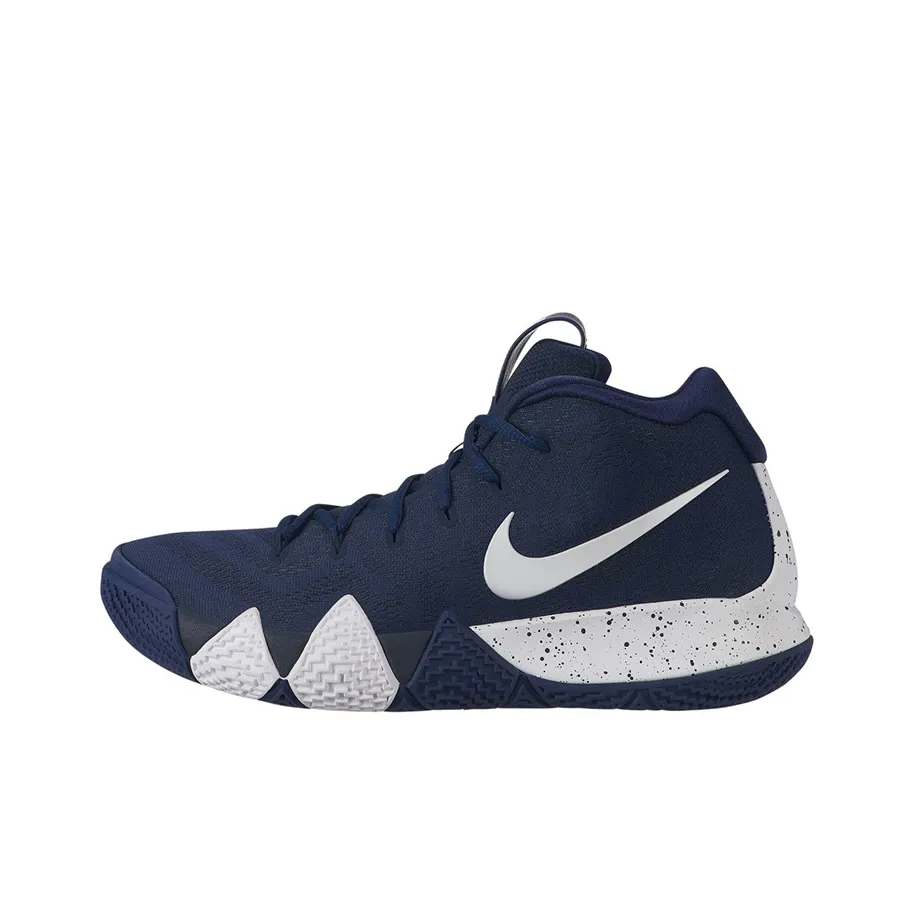 nike Kyrie 4 Полуночный синий Шок абсорберы Противоскользящие MID Топ Баскетбольные кроссовки Мужской Полуночный синий