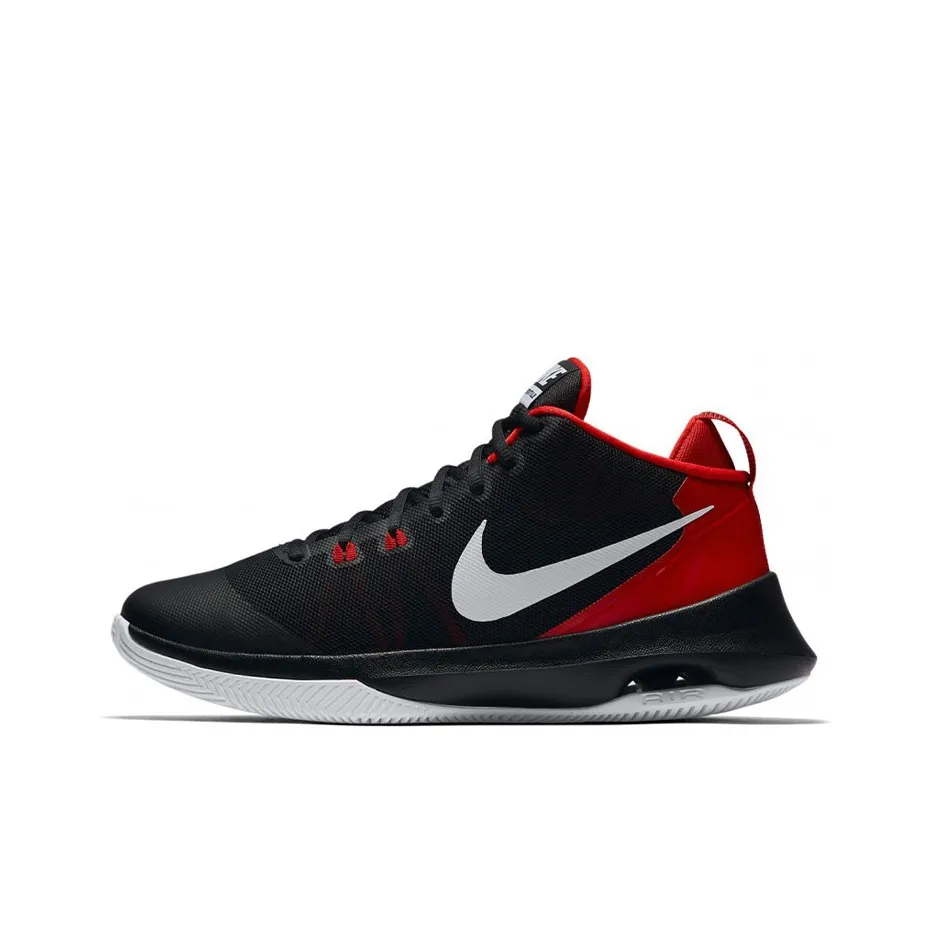 Nike Air Versitile Cushioning Anti Slip And Wear Resistant Low Top Performance Basketball Shoes Unisex Red Black White