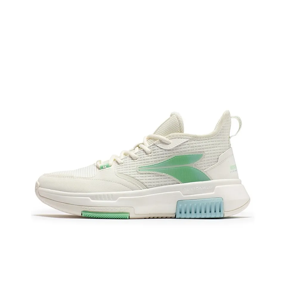 361° Tackle Basketball Shoes Men's Low Top Feather White/Space Blue