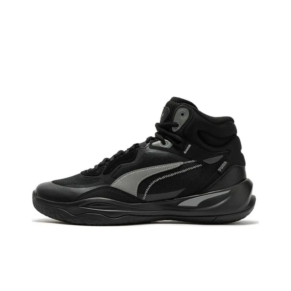 PUMA Playmaker Pro Slip-Resistant Abrasion-Resistant High Top Баскетбольные кроссовки Мужские Черные