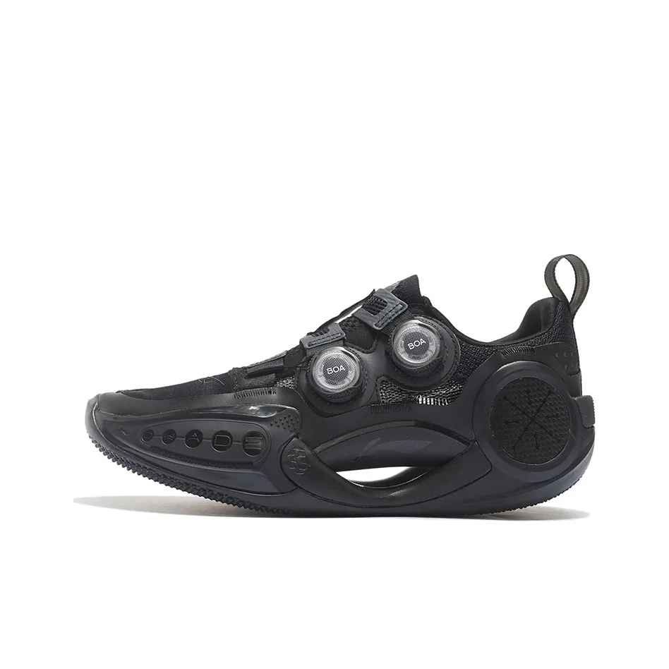 LiNing WOW 9 Low Cushioning Anti Slip Wear Resistant Breathable Supportive Rebound Low Top Basketball Shoes Black