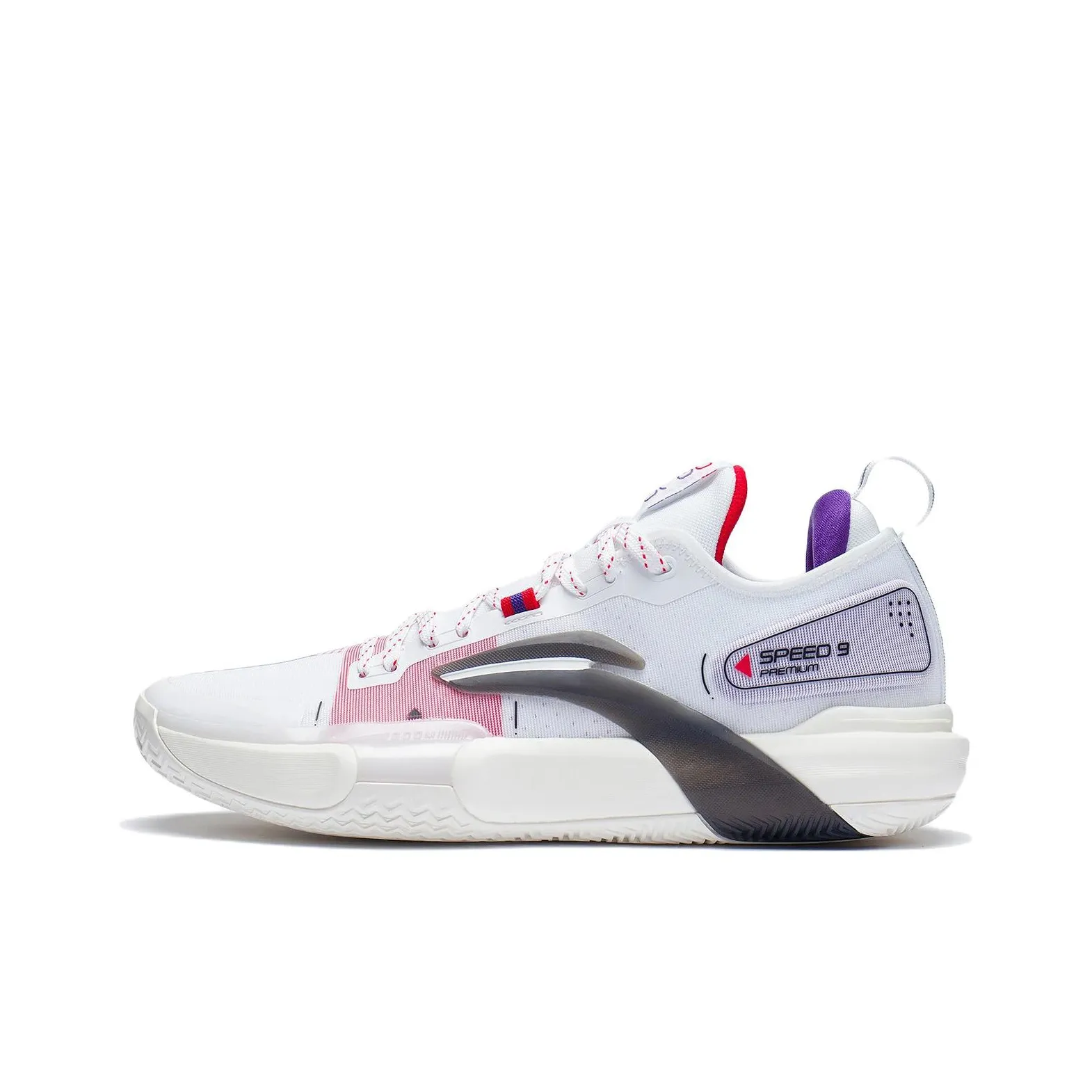 LINING Speed 9 Premium Basketball Shoes Men's Low Top Standard White