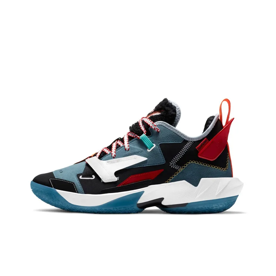 Facetasm X Jordan Why Not Zer0.4 Basketball Shoes Unisex Low Top Blue/Black/Red
