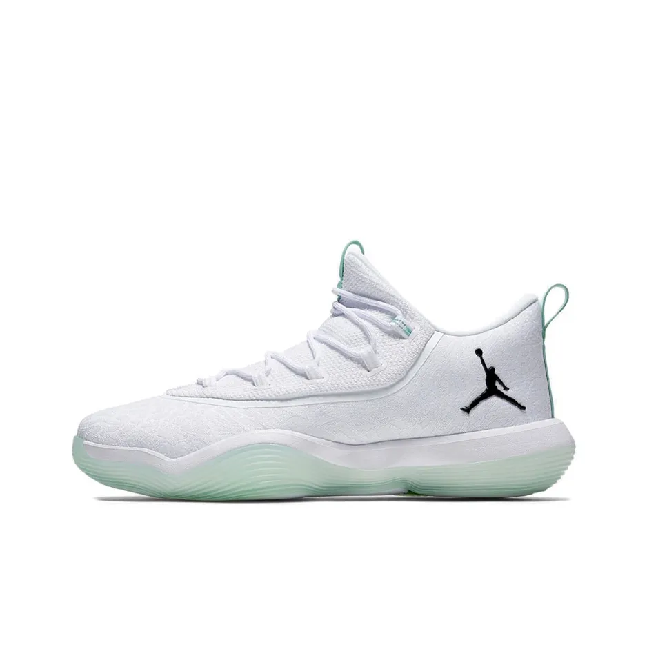 Jordan Super.Fly 2017 Basketball Shoes Men Low Top White/Green