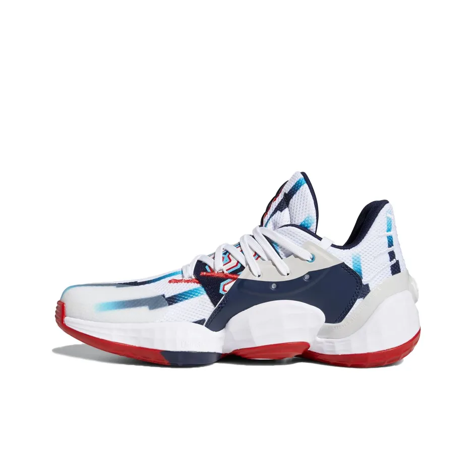 Adidas Harden Vol. 4 Basketball Shoes Men Low Top White/Blue/Red