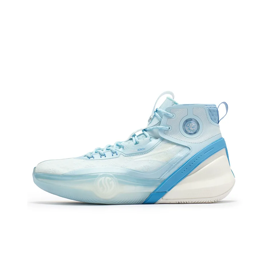 361° AG3 Pro Basketball Shoes Men High Top Glacier Blue Feather White