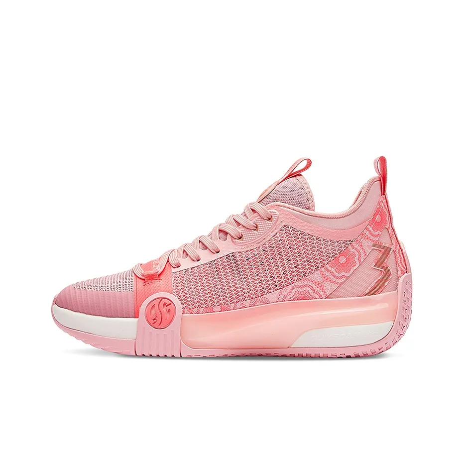 361° Chan 3 MOD Basketball Shoes Men's Mid Top Feather White/Bright Copper/Cherry Blossom Pink