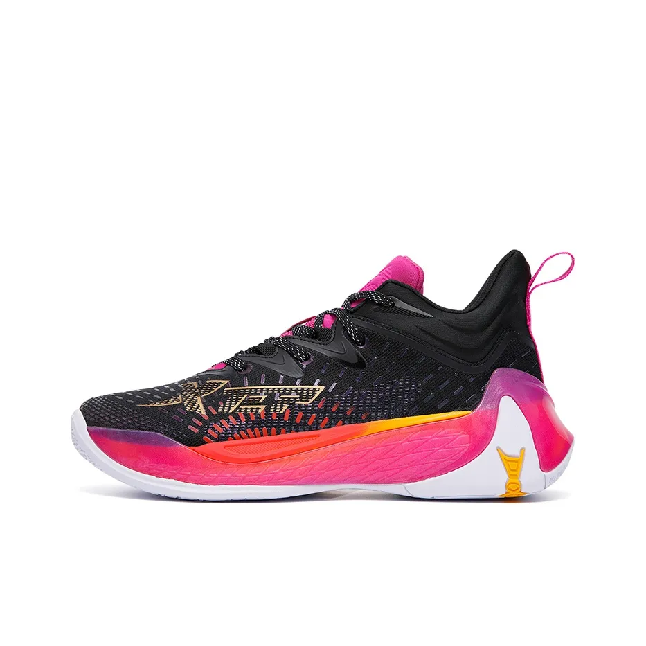 XTEP Monster 3.0 Mid Top Performance Basketball Shoes Men's Black Purple
