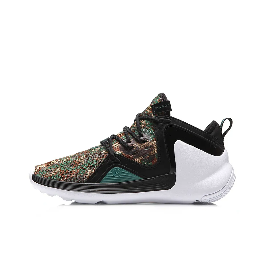 LiNing APOSTLE Light Cushioning, Slip Resistant, Abrasion Resistant Support Mid Top Basketball Shoes Unisex Green Black