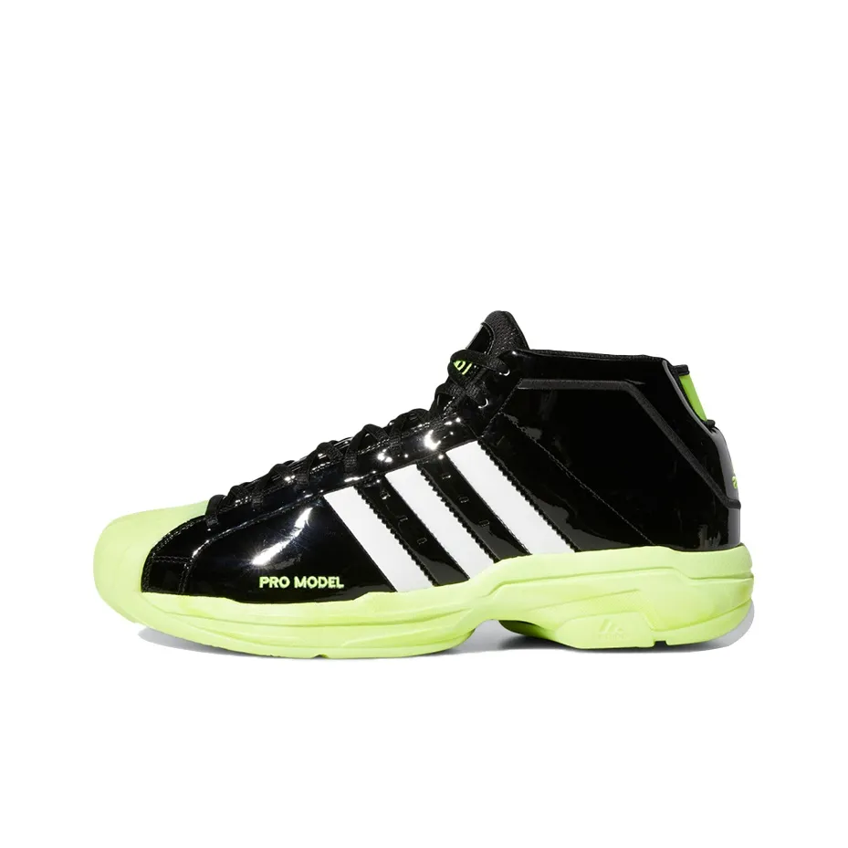Adidas Pro Model 2G Shoes Black/White/Yellow
