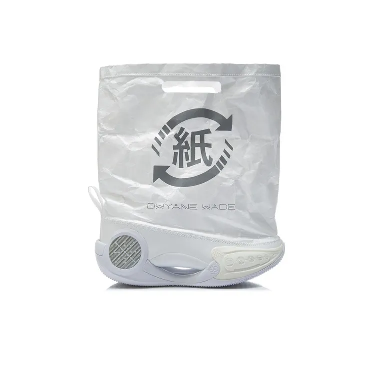 Подкладка Way of Wade 9 Infinity Амортизаторы Shock Slip-resistant Abrasion-resistant Высокий топ Баскетбольные кроссовки Женские Белые