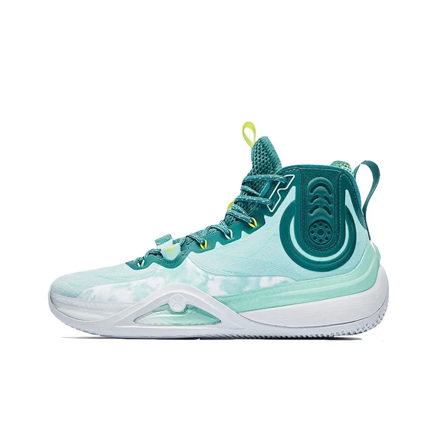 XTEP Royal Wind Generation Cushioning Abrasion Resistant Breathable High Top Basketball Shoes Men's Green