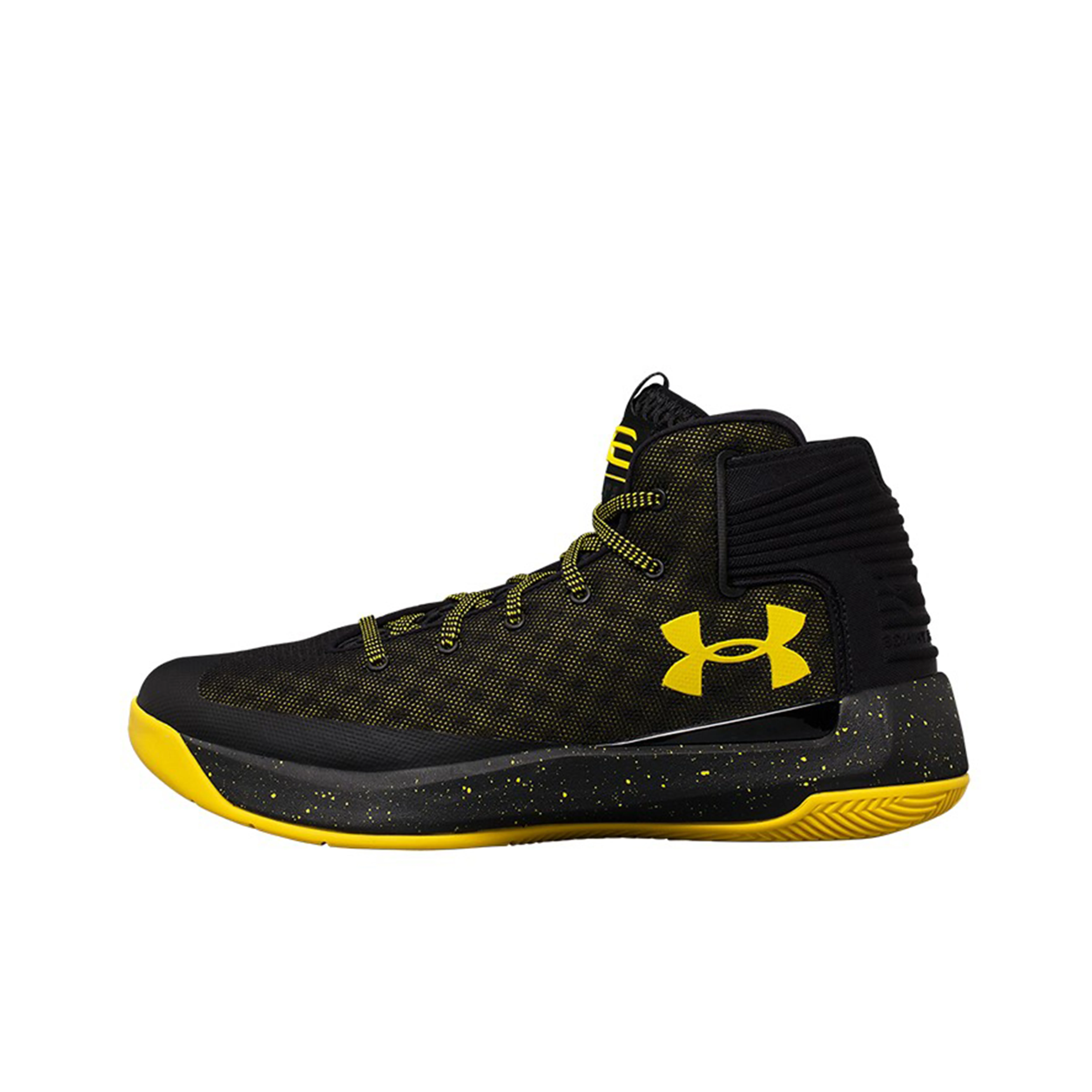 Under Armour SC 3ZER0Curry 3 Curry 3 Нескользящие Легкие Высокие Баскетбольные Кроссовки для Игры Мужские Черные Желтые