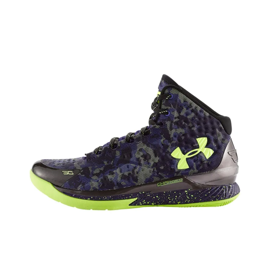 Under Armour Curry 1 Темное вещество ASG Under Armour High Топ Баскетбольные кроссовки для игры Мужской Камуфляж