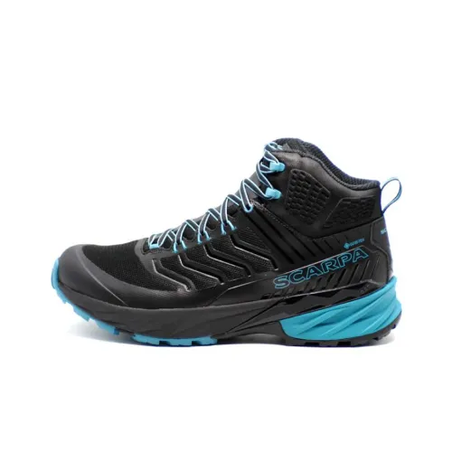 SCARPA Storm Rush Уличная обувь Высокие кеды Черный/Озерно-голубой Мужская