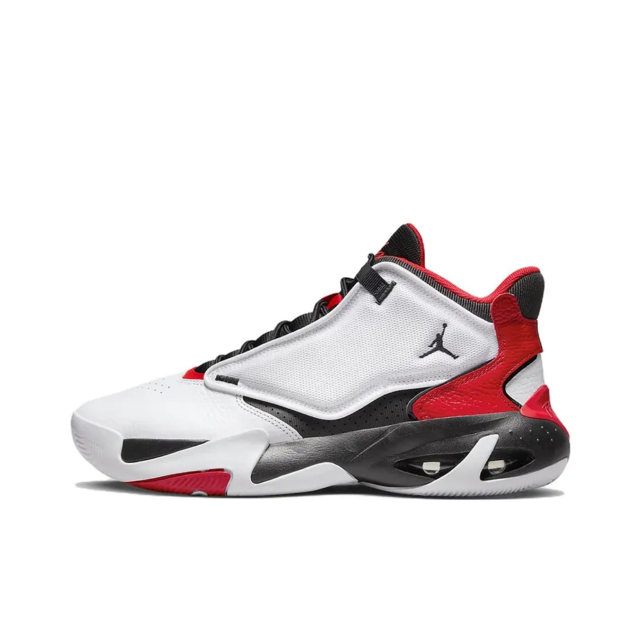 Jordan Max Aura 4 White Black University Red