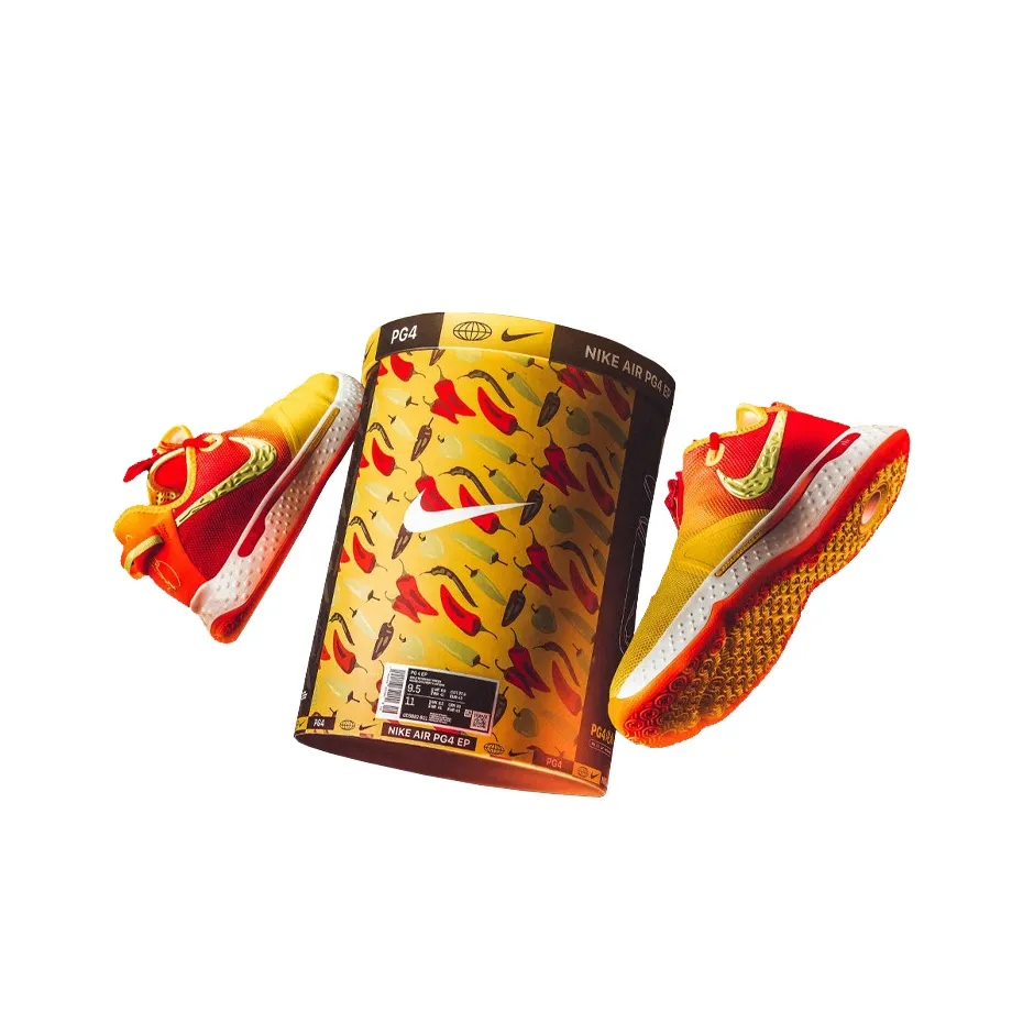 Nike PG 4 EP Mid-Top Color Matching Yellow/Red