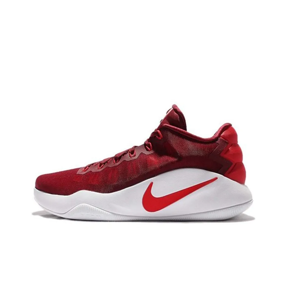 Nike Hyperdunk 2016 Basketball Shoes Men's Low Top Burgundy/White